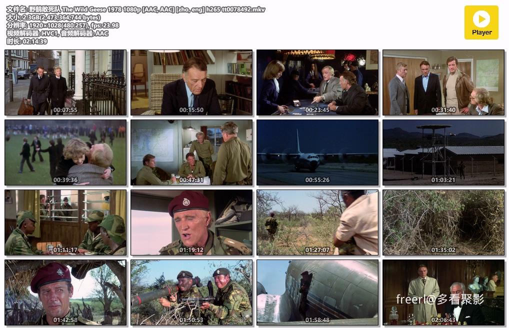 野鹅敢死队 The Wild Geese 1978 1080p [AAC, AAC] [zho, eng] h265 tt0078492.mkv.jpg